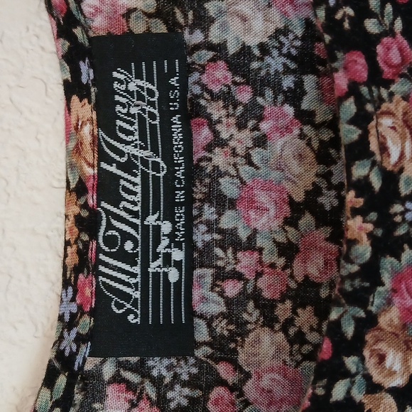 Vintage All That Jazz Floral Sundress Short Sleeves - Picture 2 of 4